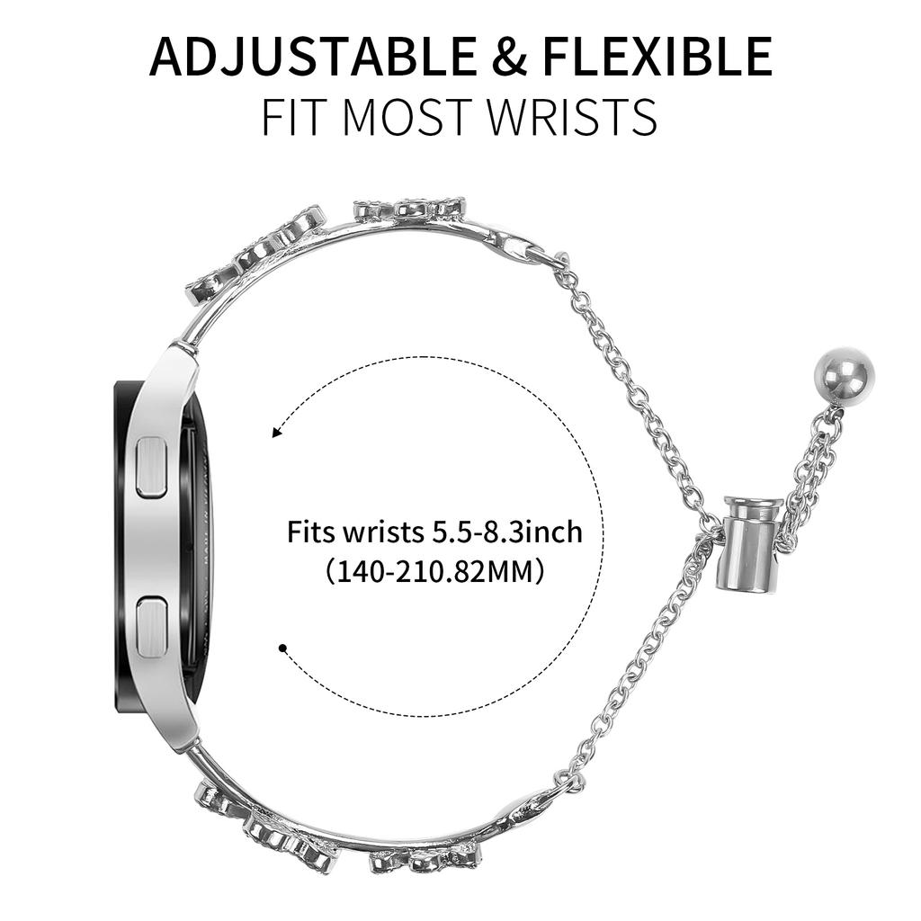 For Verizon GizmoWatch Disney Edition Metal Band Heart Clover Decor Watch Strap