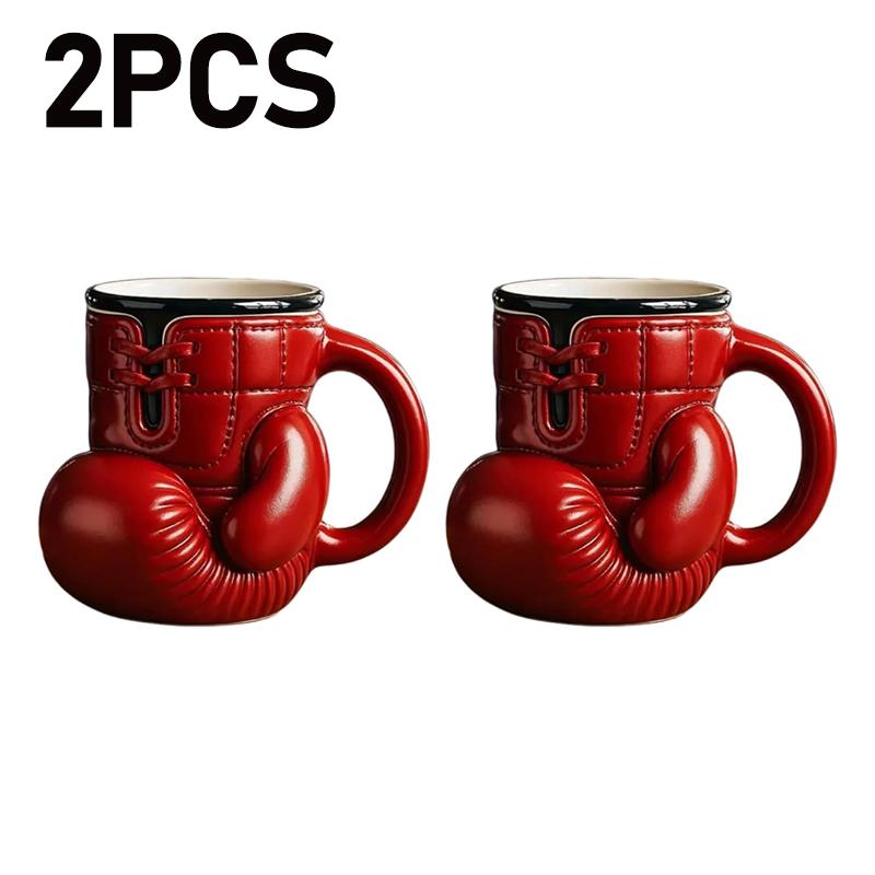 1-2PCS Boxing Glove Mug for Boxing Lovers Novelty Coffee Cup Boxing Themed Tea Cup 12oz Mugs for Home Kitchen