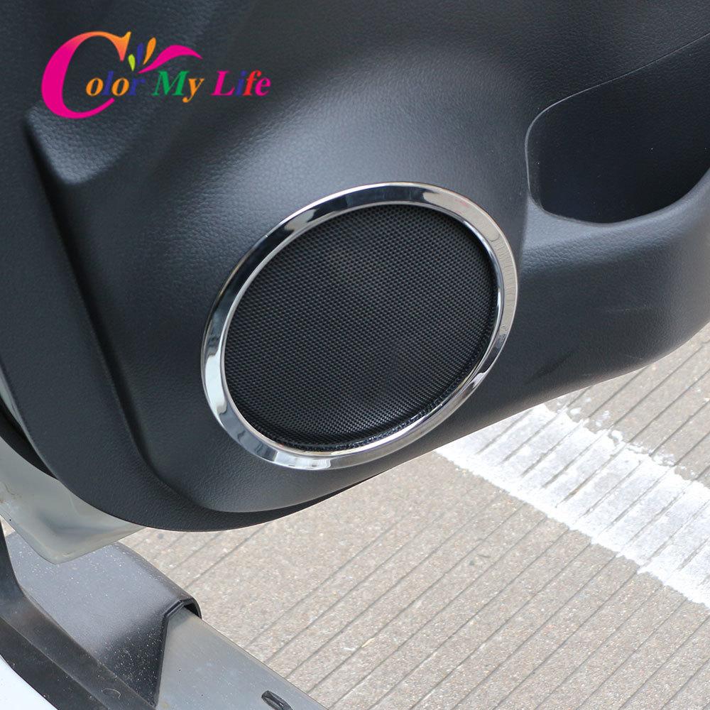 Color My Life ABS Chrome Дверной стереодинамик Кольцо Накладка динамика для Nissan X-trail Xtrail T32 2014 -