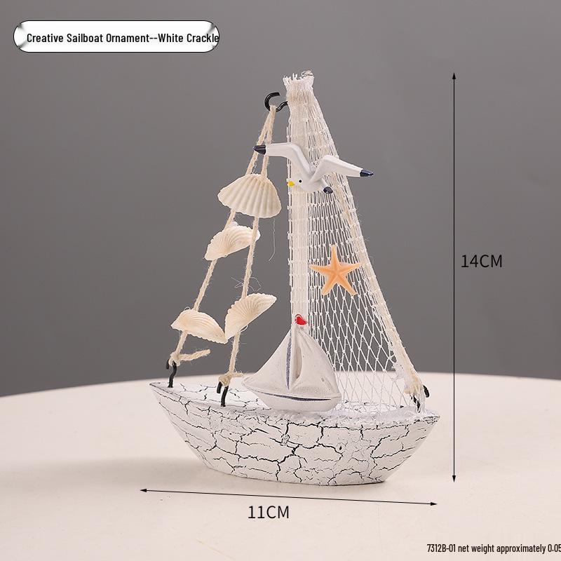 Средиземноморская деревянная модель парусника - Маленькое украшение для домашнего декора