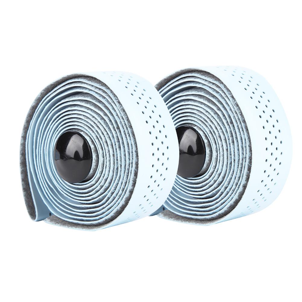 Wet PU Cycling Handlebar Bar Tape Lightweight Road Bike Handle Wrap Black