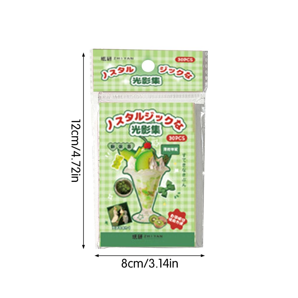 30pcs Vintage Retro Sticker Book Scrapbooking Stickers for Journaling DIY Crafting Food Theme Decorative Stickers