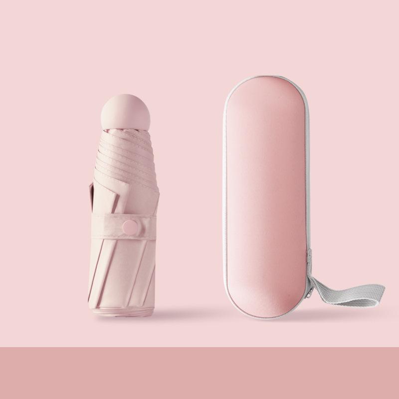 «Компактный сверхлегкий 5-створчатый мини-капсульный зонт с защитой от УФ-излучения»