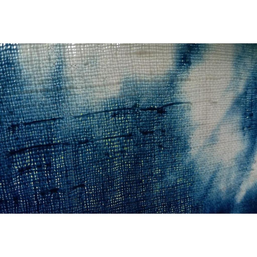 Использован индиговый краситель, мультичехол, скатерть, перегородка, тай-дай, использован натуральный индиго, ручная работа