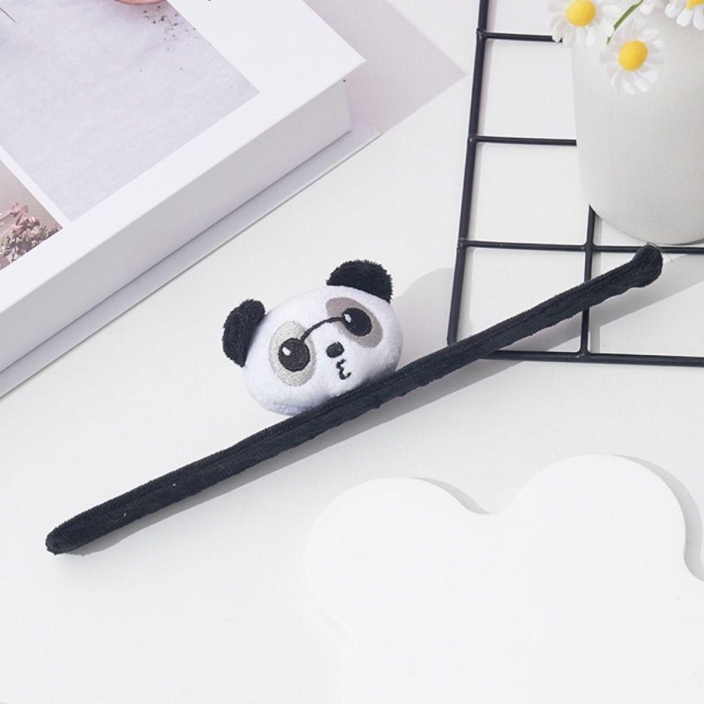 Soft Plush Hand Ring Lightweight Snap Wrap Kawaii Panda Slap Bracelet