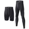 THREEGUN Compression Long Leggings and Short Running and Training Compression Tights Men's Leggings, Underwear, Quick-Drying, Cooling,