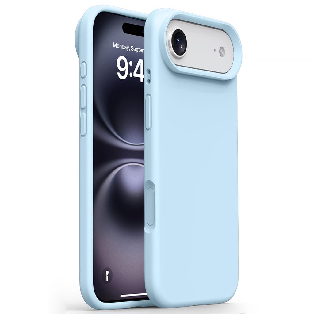 For iPhone 17 Air Case Soft Microfiber Lining Liquid Silicone+PC Phone Cover