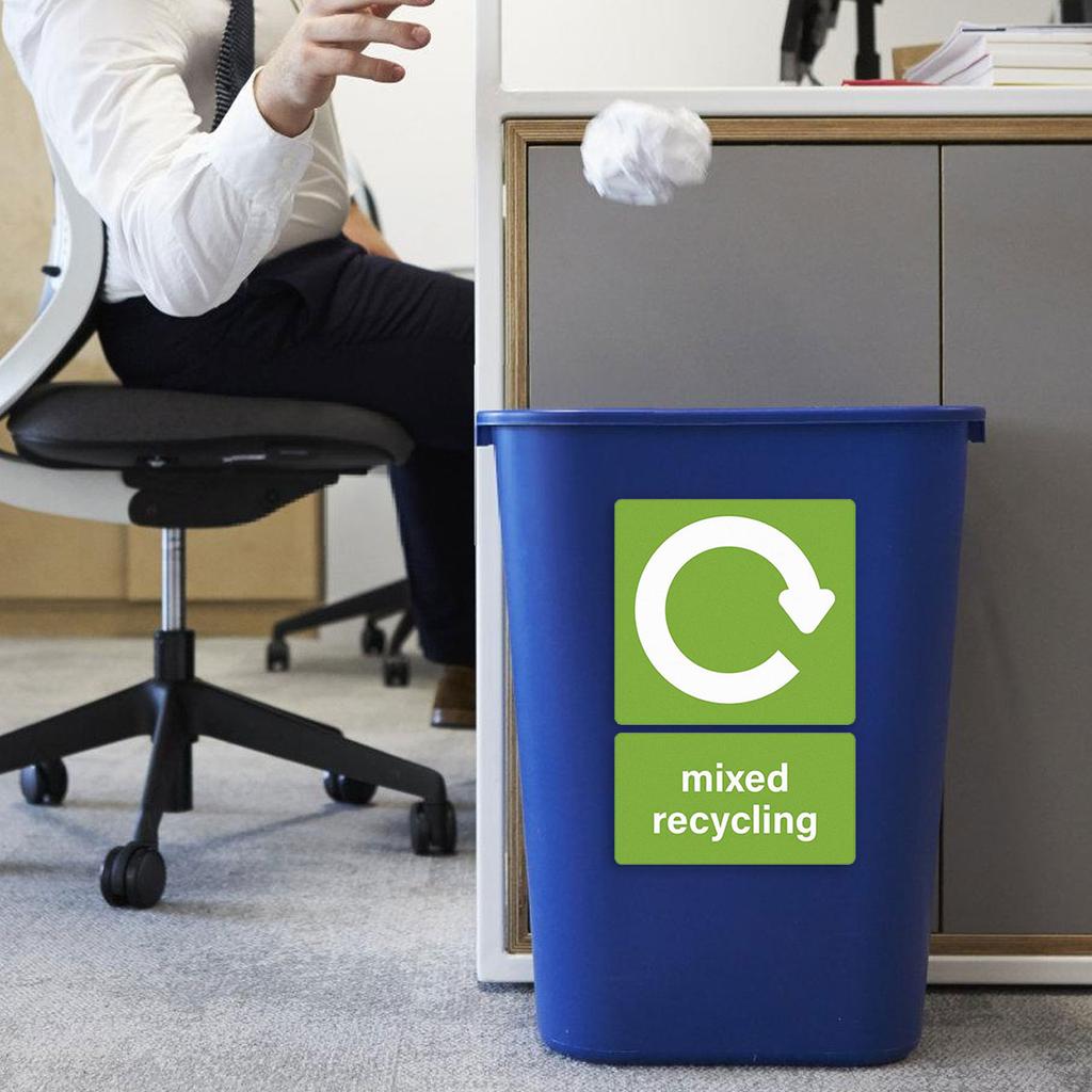 Экологичные наклейки с символом переработки для мусорных баков, 10 шт. Наклейки с логотипами для переработки для организации дома и офиса