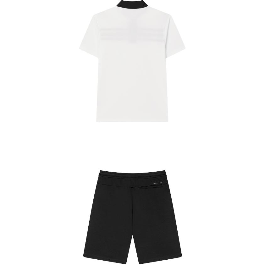 Новые комплекты мужской одежды FILA Casual Sportswear, цвет облачно-белый+реактивный черный F11M437103F-WT+F11M422603F-BK