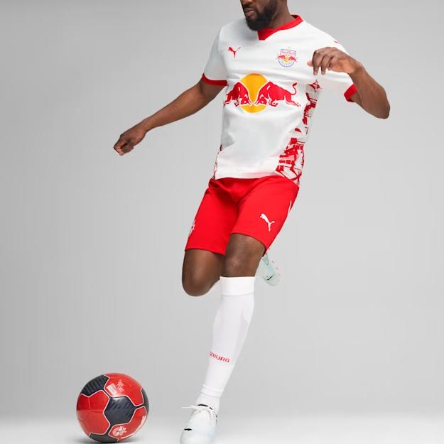 Puma ФК Ред Булл 24/25 Реплика Домашняя футболка 'Бело-оранжевая' Мужская 776429-01