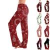 Women's Drawstring Christmas Printed Casual Pants