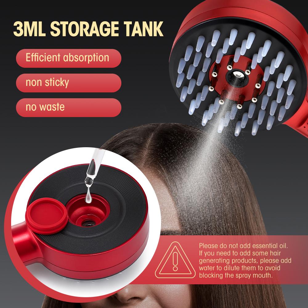 3 Modes Electric Massage Comb Portable Red Light Laser Comb for Hair Follicle Hair Follicles On The Head Essence Oil Applicator