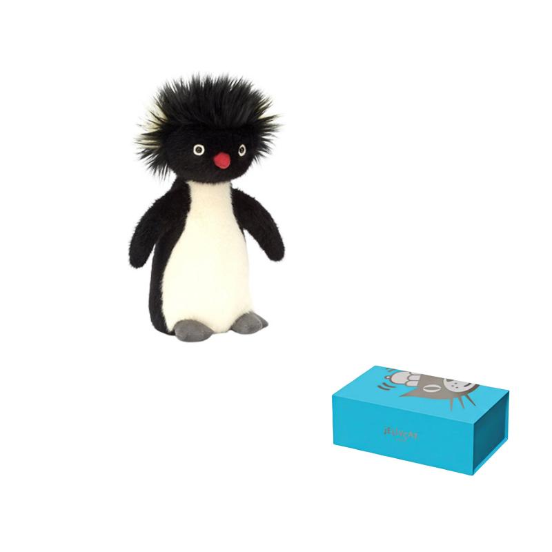 Jellycat Серия "Арктика и Антарктика" Пингвин Ронни, прыгающий по камням, Кукла-спутник Плюшевая кукла Высота 22 см
