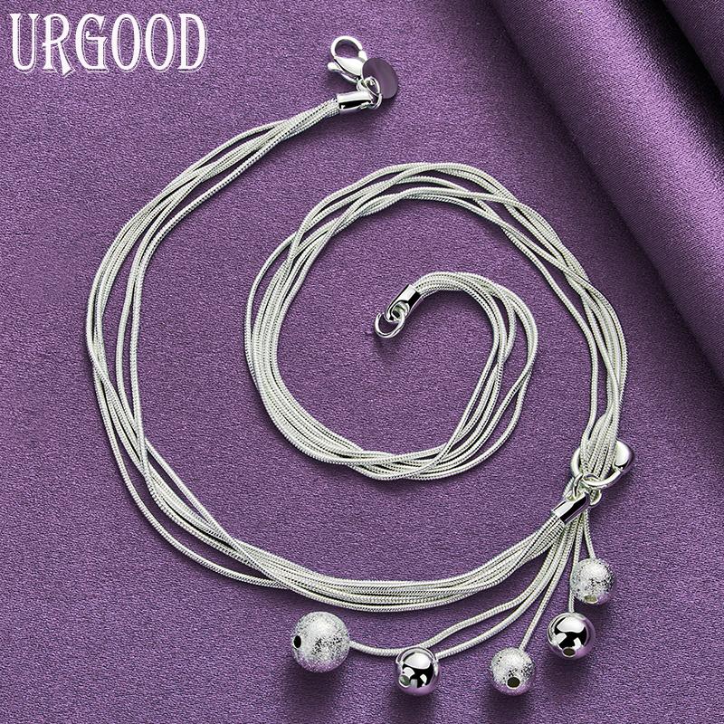 Ожерелье из змеиной цепи из стерлингового серебра 925 пробы, свадебные украшения