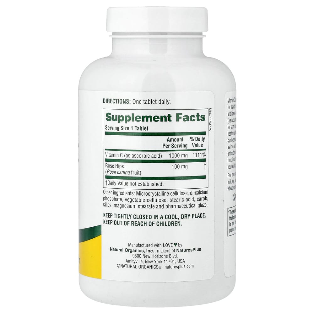 Nature's Plus Vitamin C 1000 mg 180 Tablets