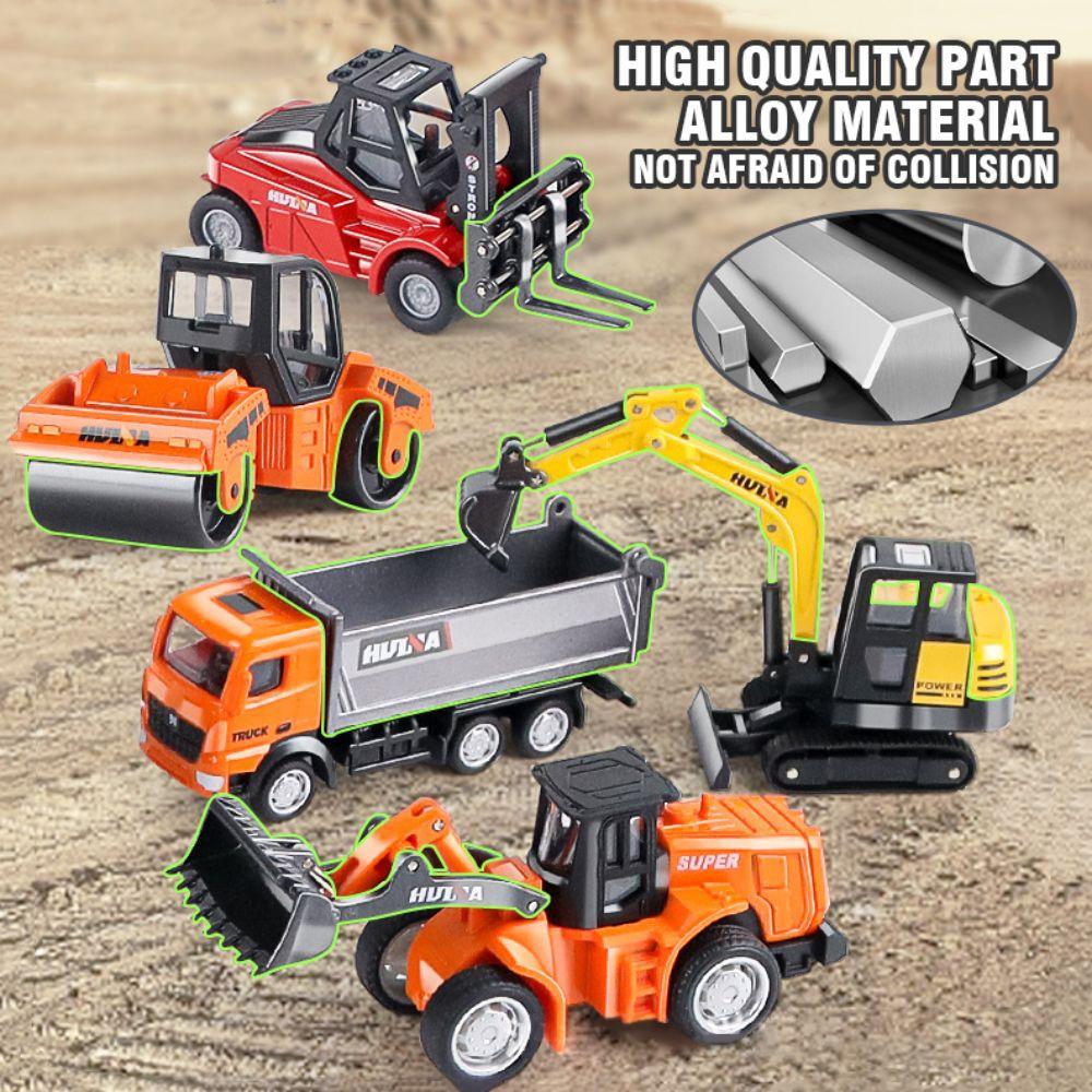 Forklift Dumper Construction Truck Toys Road Roller Excavator Bulldozer Toy for Children
