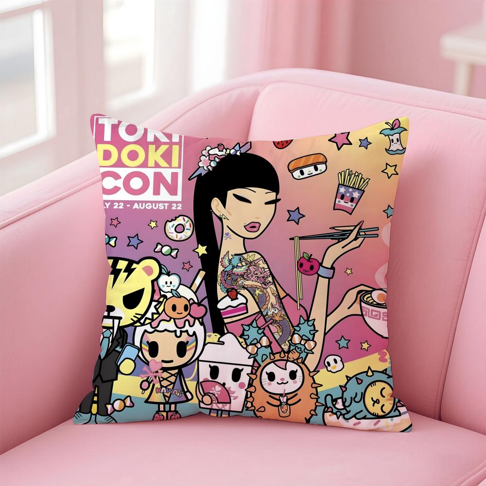 Чехол для подушки T-Tokidoki для дома и автомобиля, многоцелевой чехол для подушки - Двусторонний, Мягкий и прочный для ежедневного использования