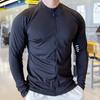 Men's Running Sports Fitness Tops Jacket Cycling Long Sleeve Quick Drying Tights Running Training Suit