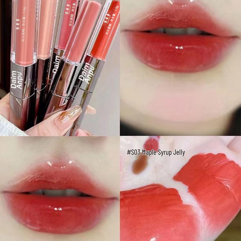 Доступный нелипкий блеск для губ: Двусторонний с зеркалом, Увлажняющий блеск, Эффект макияжа без макияжа, Отбеливающий эффект