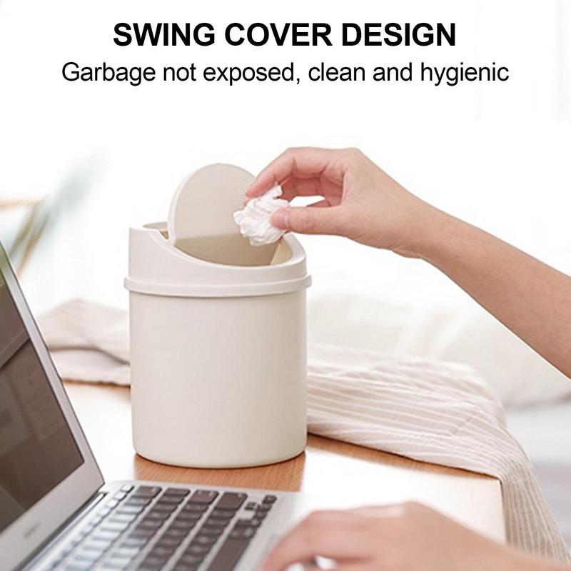 Мини мусорное ведро с крышкой Настольный офисный органайзер для хранения мусора Домашняя корзина для мусора Контейнер Настольный мусорный бак Маленький мусорный бак