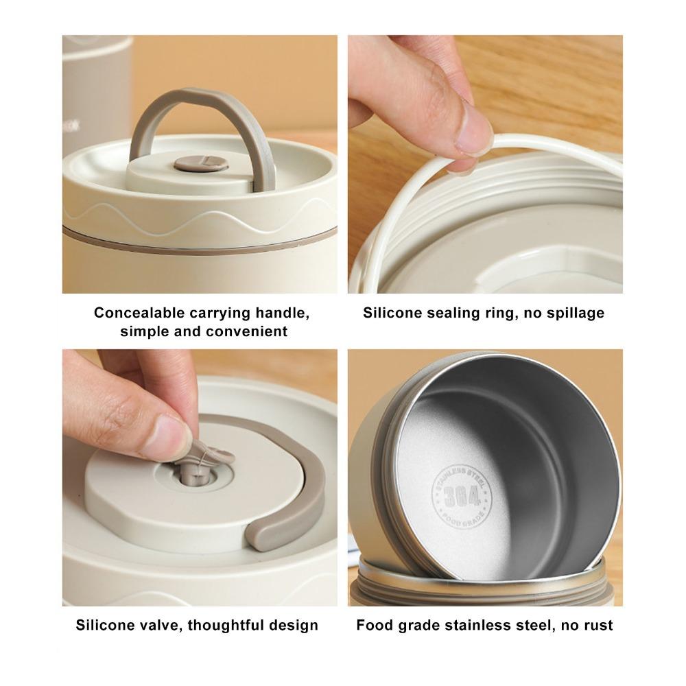 2PCS/3PCS/4PCS With Insulated Bag Thermal Bento Box Stackable Food Container Outdoor Dining