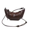 Textured crescent bag 2025 winter new women's bag niche design shoulder bag simple retro messenger bag tide