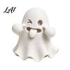 Small Halloween Decorations Ghost Figurine 3D Printed Cute Face Statue Spooky Figurine Tabletop Ornament for Shelf Desk Home Party Decor