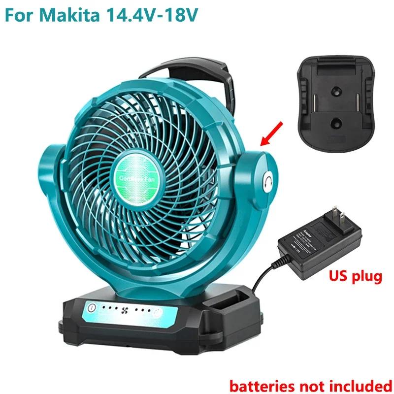 Строительный вентилятор для помещений и улицы Для аккумуляторов Makita/Bosch 14.4V-18V Li-ion Сетевой/постоянный ток Электроинструмент Вентилятор Вилка UK/US/EU Бесщеточный двигатель