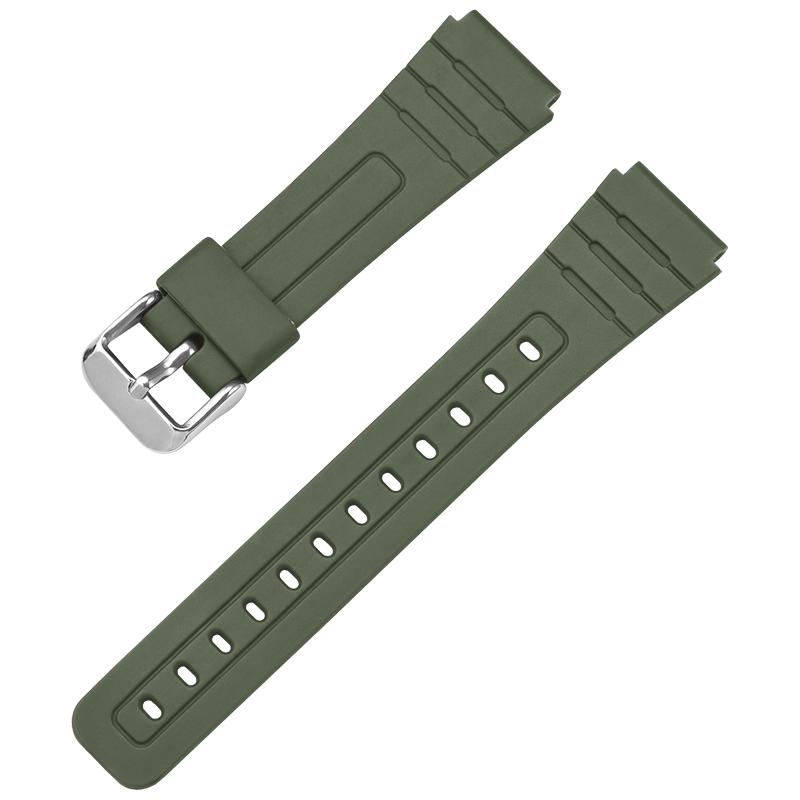 18 мм ремешок из ТПУ-смолы для часов Casio F-91W F-84 F-105/108 A-158/168 AE-1200/1300, водонепроницаемый спортивный браслет, аксессуары