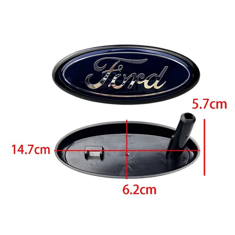Car Sticker Ford New 2025 Hot 14.5x6.5cm ABS Car Front Emblem Badge for Ford Focus 2 3 Mondeo Fiesta Ranger Mustang Kuga Explore