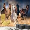 3D стерео лошадь животное настенная роспись гостиная кабинет классический домашний декор обои фреска