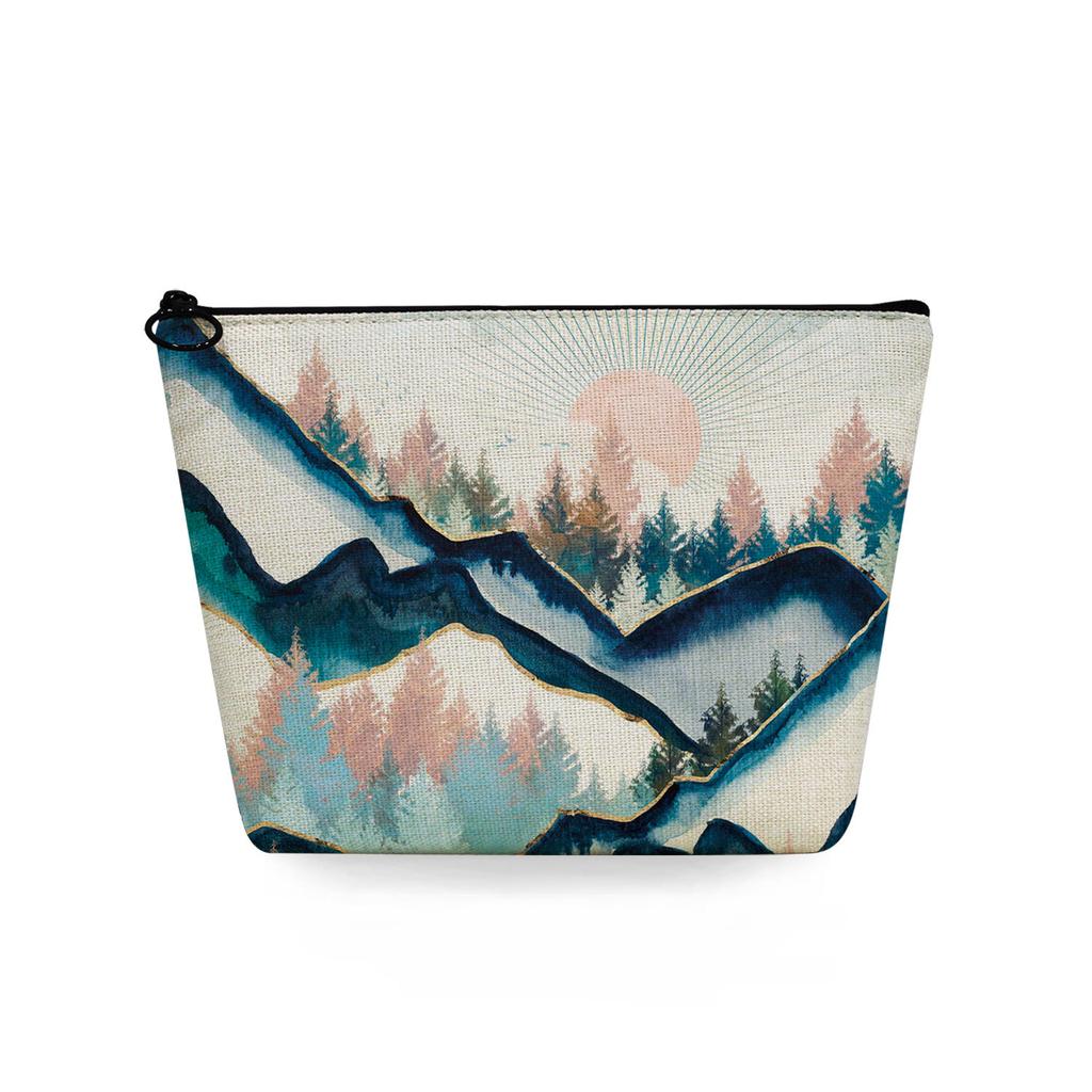 Women Landscape painting Print Cosmetic Bag Toiletries Organize Travel Storage Case 6753 KTB