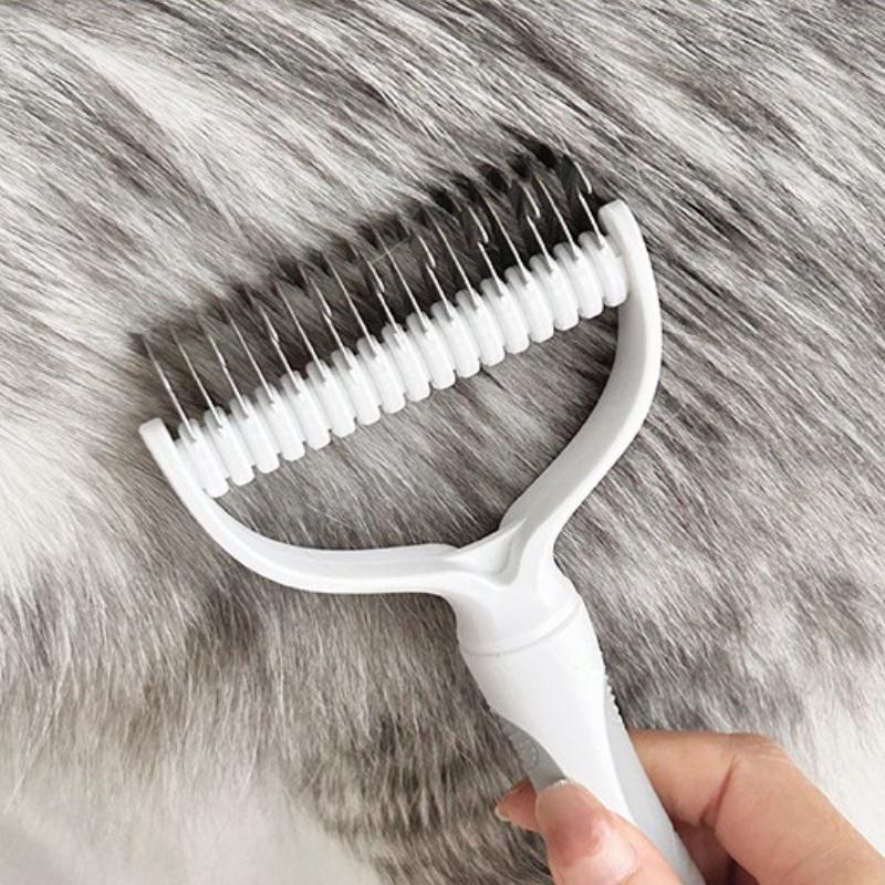 Professional Pet Grooming Brush Detangling Comb For Cats And Dogs Stainless Steel Teeth Deshedding Tool Gentle Hair Remover For Shedding Control