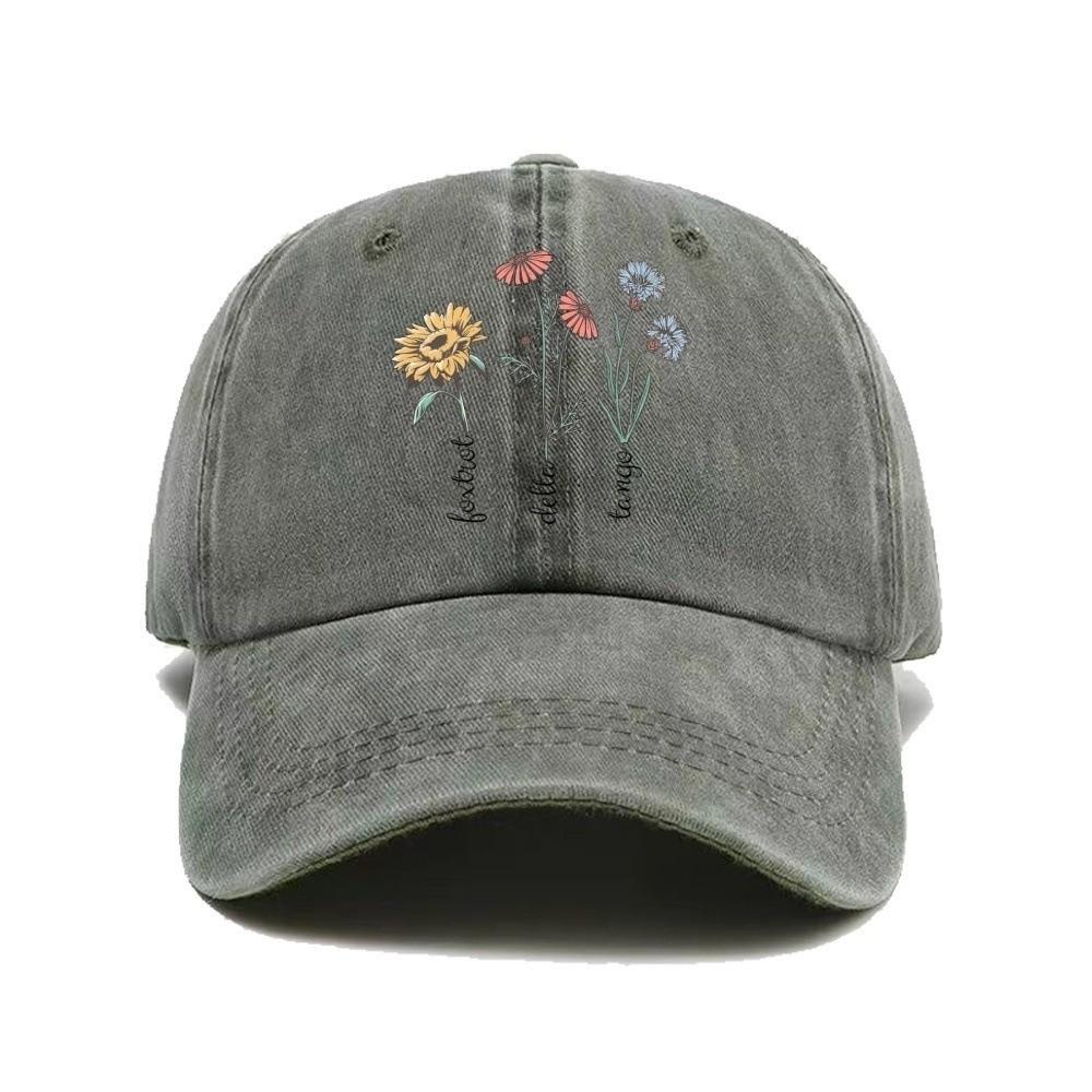 Vintage Printed Baseball Cap Casual Snapback Cap Retro Dad Sun Hat  Hiking