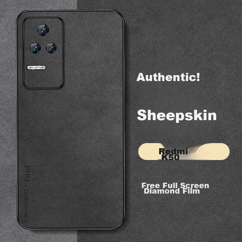 Redmi K50 Phone Case, Redmi K50Pro Protective Cover, Shockproof Camera Full Protection Soft Case, Simple Silicone Outer, WoAnd Leather Case, Black