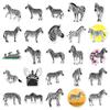 50 Sheets of Cute Zebra Cartoon Animal Stickers: Waterproof for Kids' Diaries, Phone Cases, and Luggage Decoration