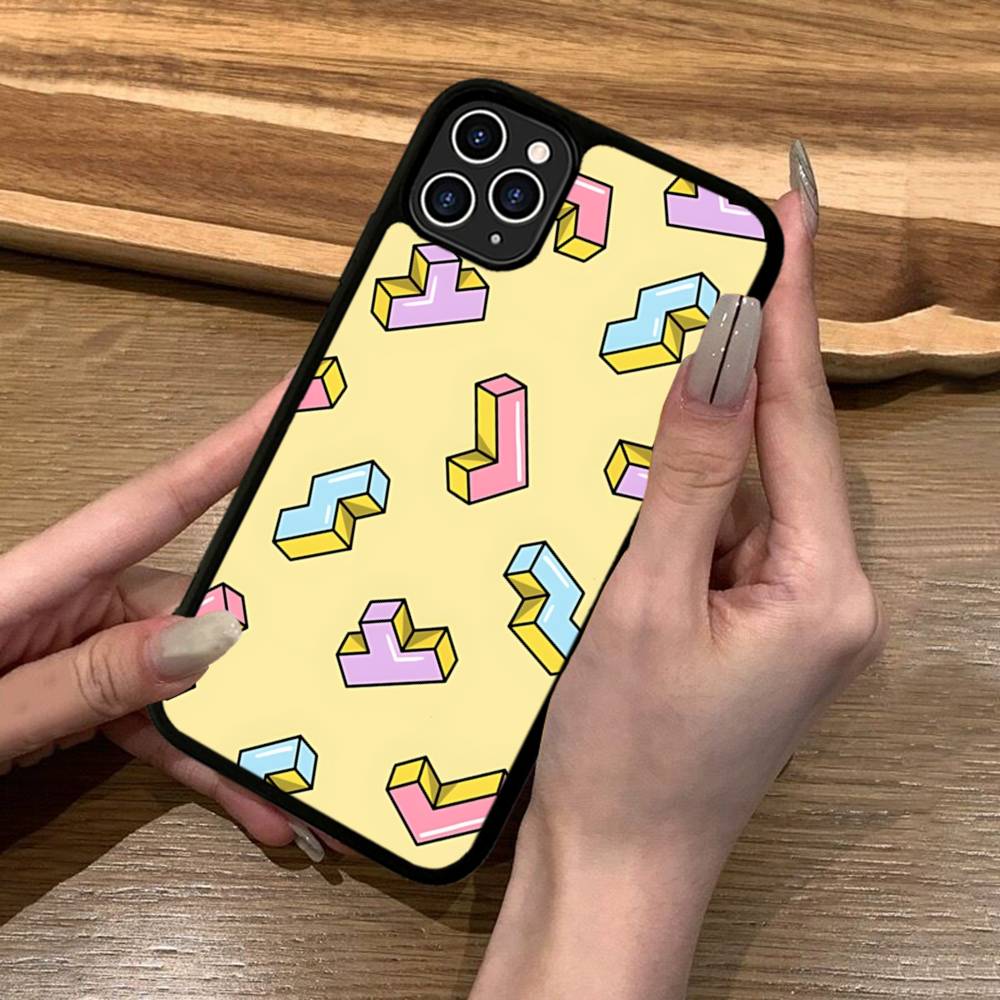 Vintage Game T-Tetris For IPhone 17 16 15 14 13 Pro 12 11 Pro Max Hard PC+TPU Phone Cases Back Cover