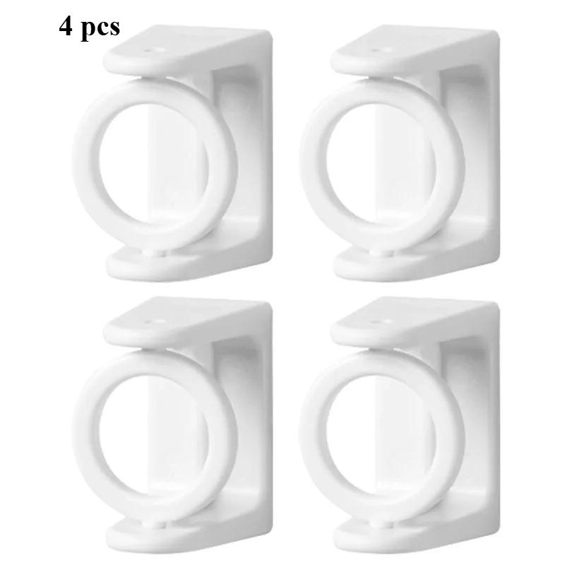 360 ° Fixateur de poteau rétractable rotatif, pour crochets adhésifs solides sans perçage, tige à serviettes, support de tringle à rideau de douche
