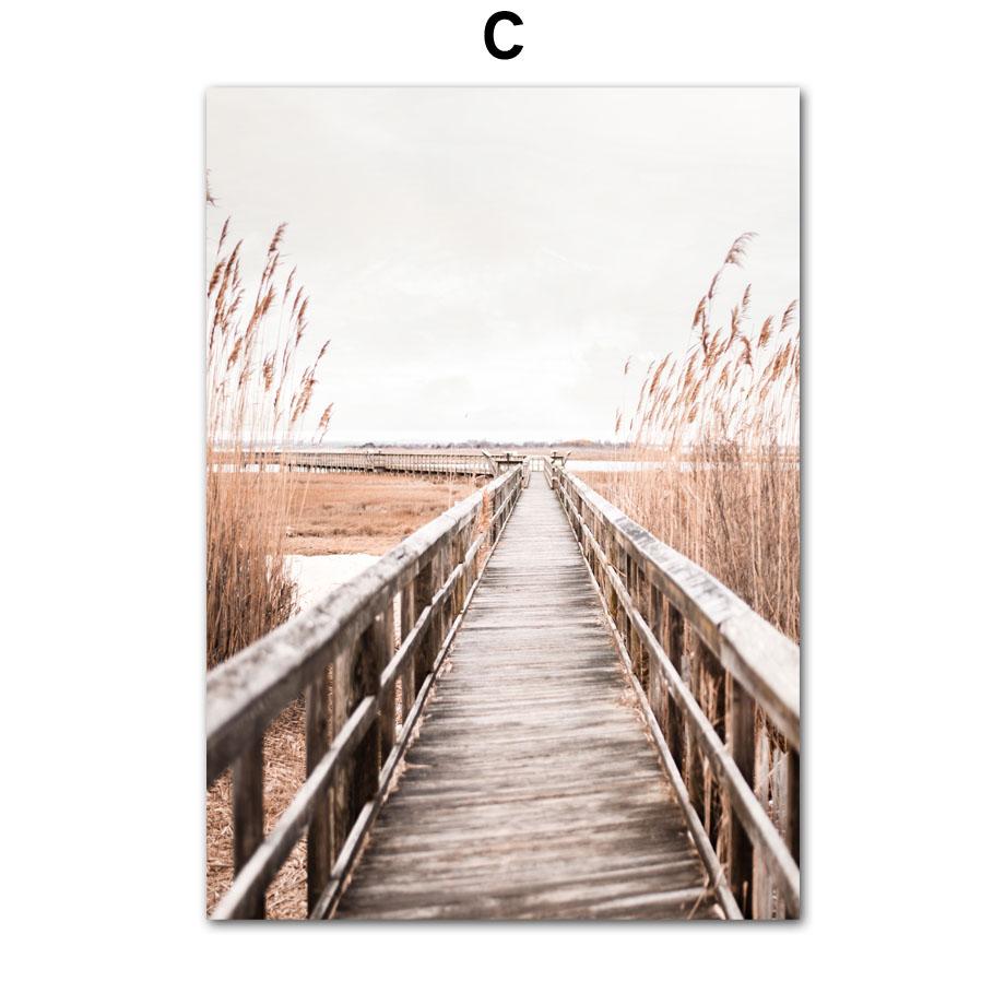 Скандинавский тростник, бежевое растение, тигровая лошадь, скандинавская цитата, настенная живопись на холсте, постер и принты, фотографии для декора гостиной