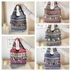 Retro Tassel Shoulder Bag Cloth Bohemian Messenger Bag Portable Ethnic Style Vest Bag  Women
