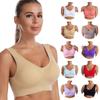 Women'S Solid Color Plus Size Slim Large Bra Full Cup Top No Steel Ring Vest