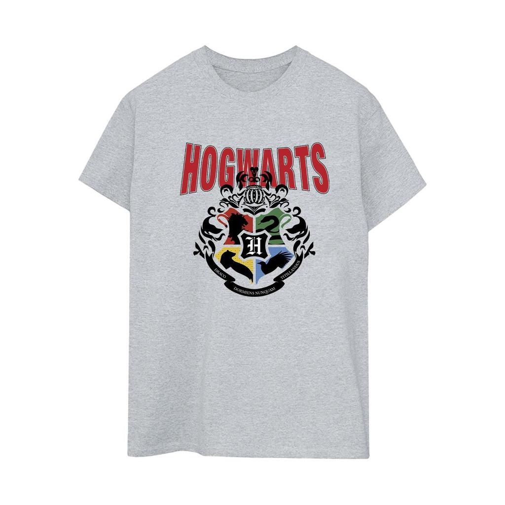 Harry Potter Womens/Ladies Hogwarts Emblem Cotton Boyfriend T-Shirt