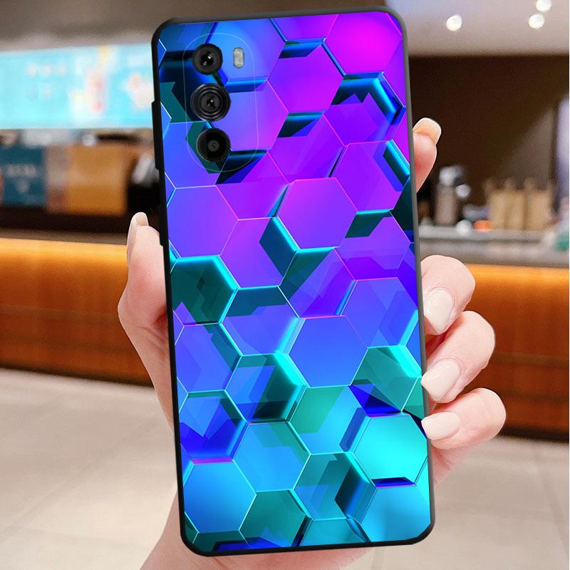 Чехол для телефона Motorola Edge 50 40 Pro 60 50 40 30 Ultra Neo Fusion Moto G85 G72 G53 G54 G84 G13 G32 Роскошная Геометрия Крутой