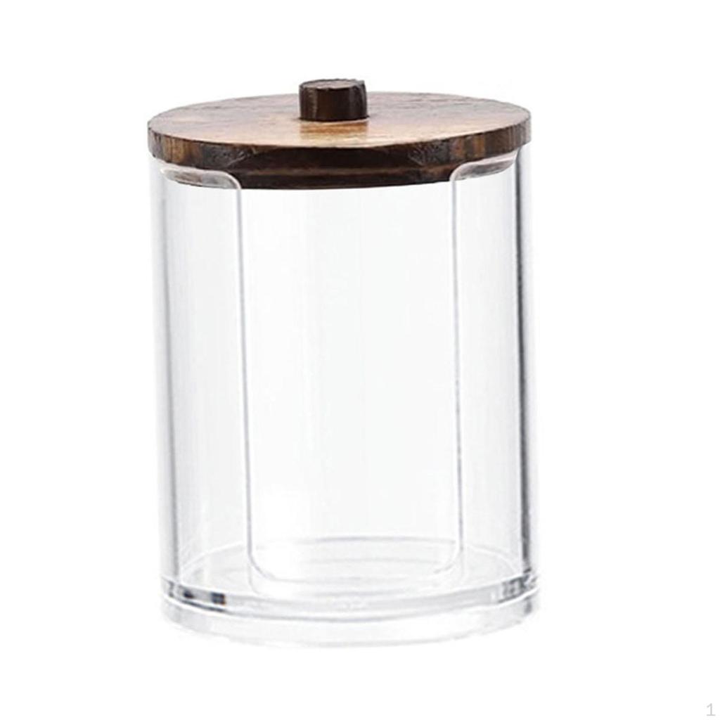 Cosmetic Cotton Swab Organizer with Lid