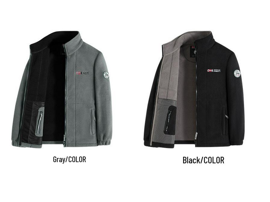 Высококачественная утолщенная норвежская зимняя куртка из флиса и хлопка с вышивкой и воротником-стойкой