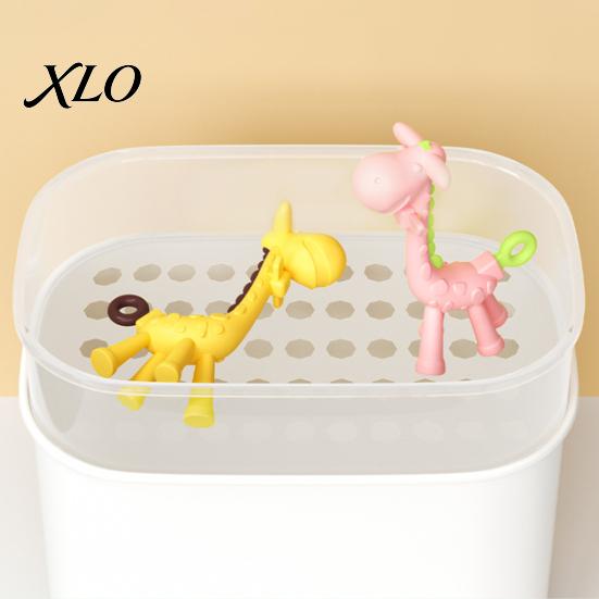 One Piece Molded Teether Baby Giraffe Teething Toy for Infants, Food-Grade Silicone Chew Stick Gum Relief, Safe Tools 3 Months Plus BPA-Free