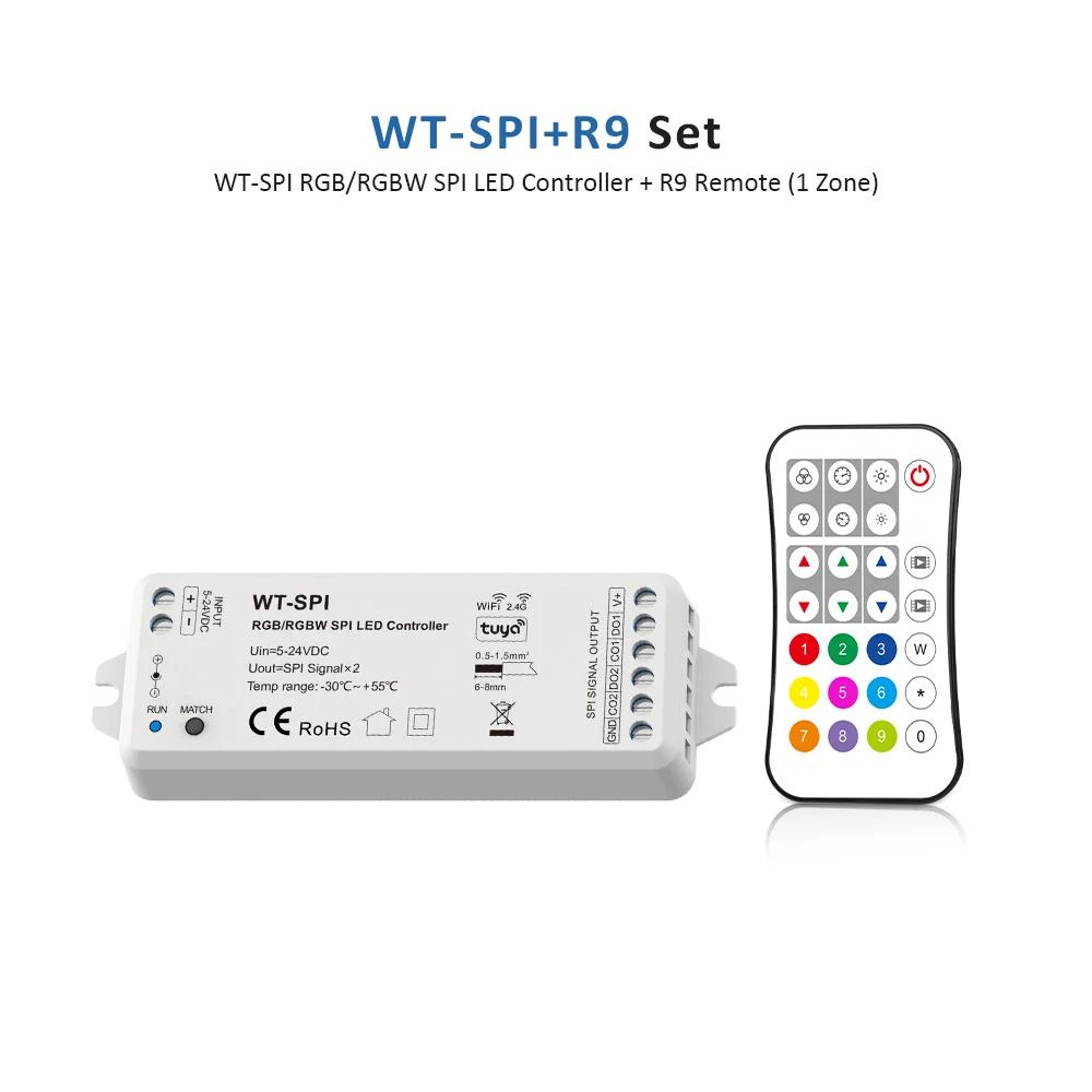 5-24 В WT-SPI RGB RGBW светодиодный контроллер Tuya Smart Addressable WS2811 WS2812 SK6812 WS2814 контроллер полосы света с дистанционным управлением