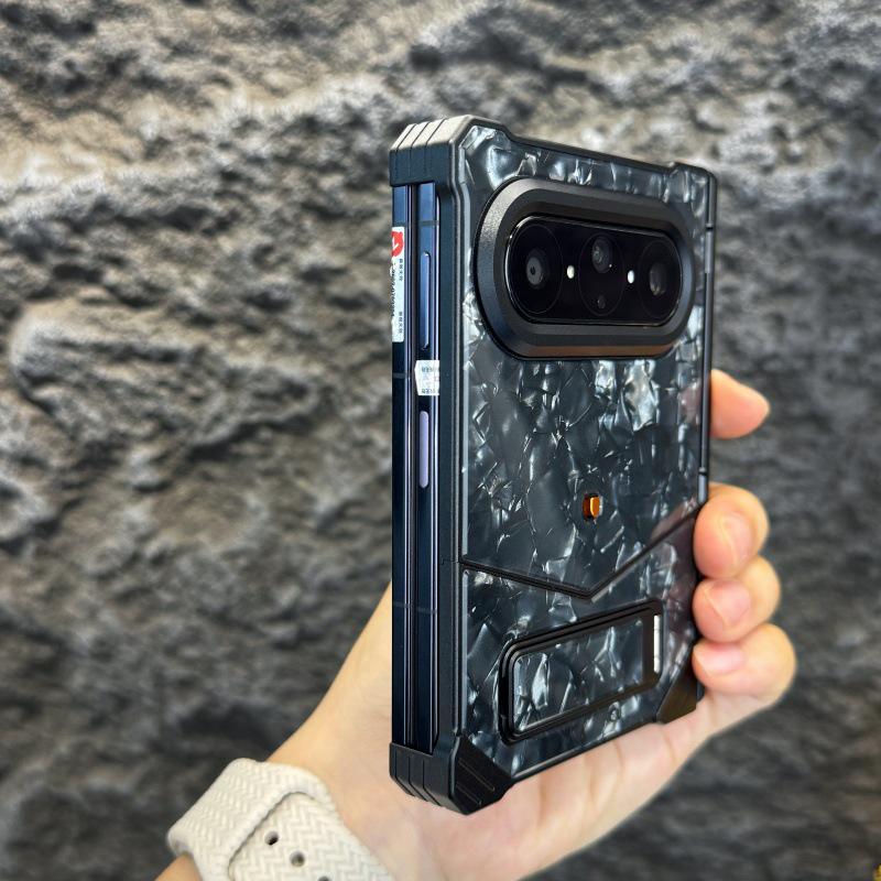 Чехол-книжка Huawei Pura X Max Lamborghini - Роскошная мраморная текстура с подставкой