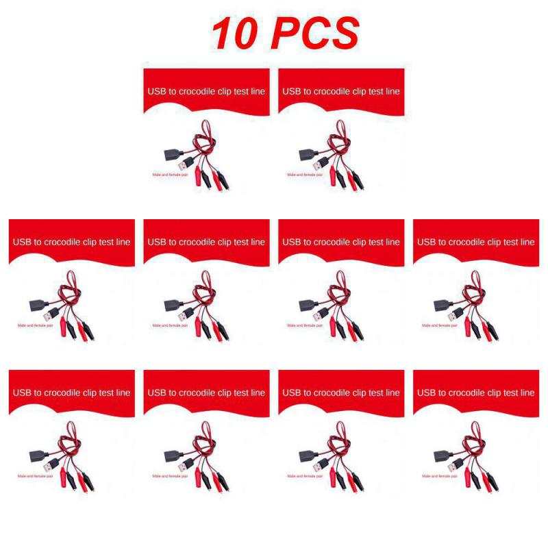1~10 шт. зажимы типа «крокодил» для тестового кабеля USB-штекера, соединительный провод для аккумулятора, двойной щуп 24 мм, зажим типа «крокодил» для измерения мультиметром