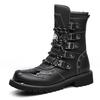 Martin boots men's high-top British style leather shoes tooling knight locomotive snow leather boots spring and autumn men's shoes